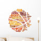 Basketball Word Cloud Concept Wall Decal