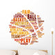 Basketball Word Cloud Concept Wall Decal
