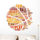 Basketball Word Cloud Concept Wall Decal