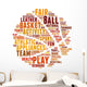 Basketball Word Cloud Concept Wall Decal