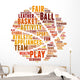 Basketball Word Cloud Concept Wall Decal