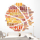 Basketball Word Cloud Concept Wall Decal