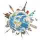 World Monuments Travel Wall Decal