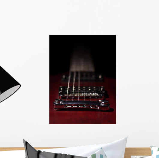 Element Red Electric Guitar Wall Decal