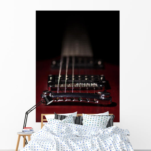 Element Red Electric Guitar Wall Decal
