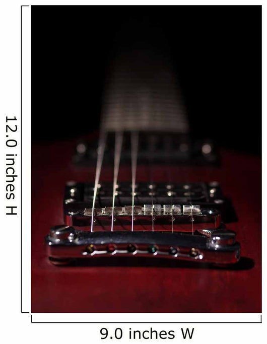 Element Red Electric Guitar Wall Decal