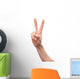 Peace Bunny Ears Wall Decal