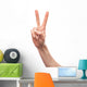 Peace Bunny Ears Wall Decal