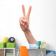 Peace Bunny Ears Wall Decal