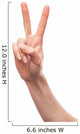 Peace Bunny Ears Wall Decal