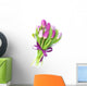 Purple Tulips Bouquet with Wall Decal