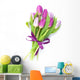 Purple Tulips Bouquet with Wall Decal