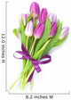 Purple Tulips Bouquet with Wall Decal