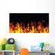 Burning Fire Flame Black Wall Decal