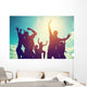 Happy Friends Family Jump Wall Decal