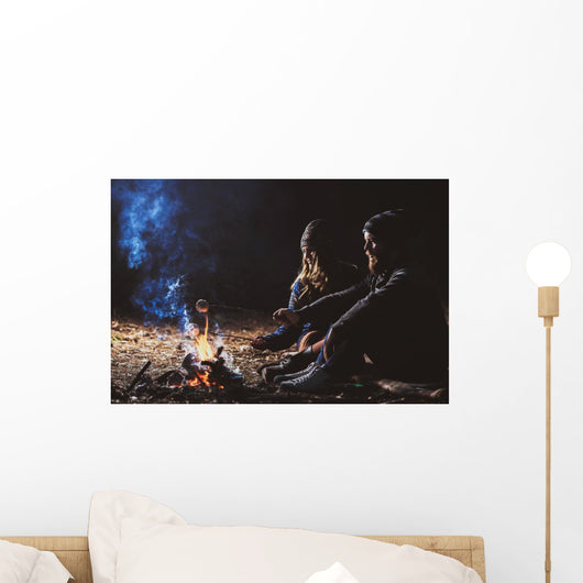 Couple Tent Camping Wilderness Wall Decal Design 3