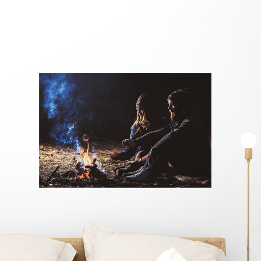 Couple Tent Camping Wilderness Wall Decal Design 3