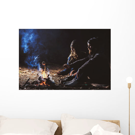 Couple Tent Camping Wilderness Wall Decal Design 3