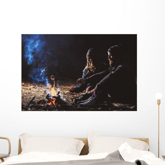 Couple Tent Camping Wilderness Wall Decal Design 3