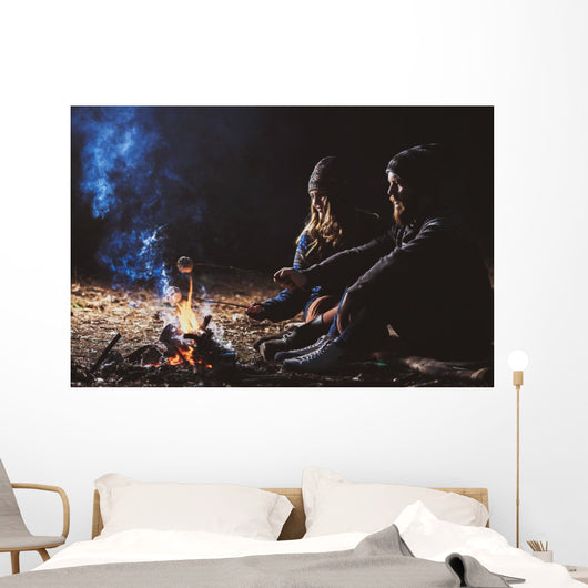 Couple Tent Camping Wilderness Wall Decal Design 3