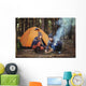 Couple Tent Camping Wilderness Wall Decal Design 2