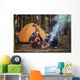 Couple Tent Camping Wilderness Wall Decal Design 2
