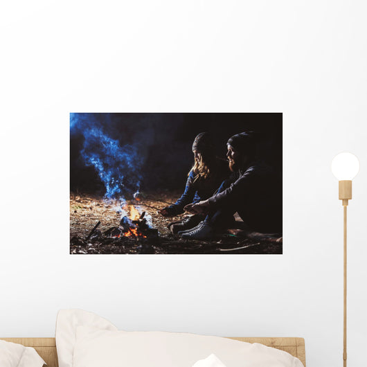 Couple Tent Camping Wilderness Wall Decal Design 1