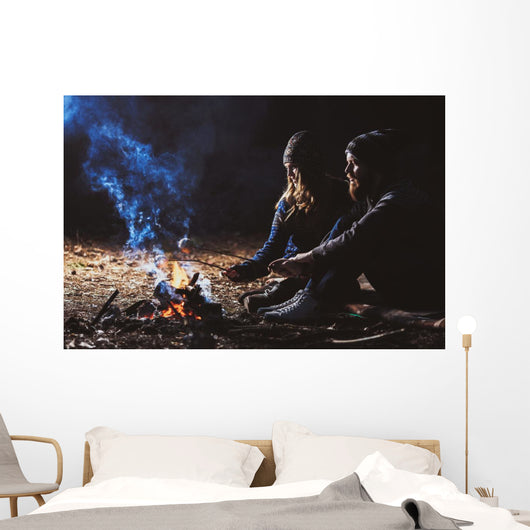 Couple Tent Camping Wilderness Wall Decal Design 1