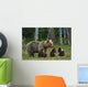 Mother Bear and Cubs Wall Decal