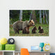 Mother Bear and Cubs Wall Decal