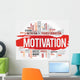 Motivation Word Cloud Fitness Wall Decal