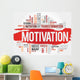 Motivation Word Cloud Fitness Wall Decal