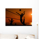 Beach Volleyball Silhouette Wall Decal Design 2