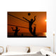 Beach Volleyball Silhouette Wall Decal Design 2