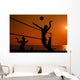 Beach Volleyball Silhouette Wall Decal Design 2