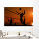 Beach Volleyball Silhouette Wall Decal Design 2