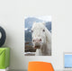 Crazy White Horse Wall Decal