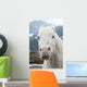 Crazy White Horse Wall Decal