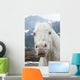 Crazy White Horse Wall Decal