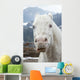 Crazy White Horse Wall Decal