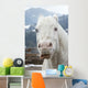 Crazy White Horse Wall Decal