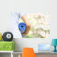 Young Woman Holding Yoga Wall Decal