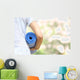 Young Woman Holding Yoga Wall Decal