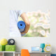 Young Woman Holding Yoga Wall Decal