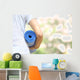 Young Woman Holding Yoga Wall Decal