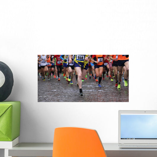 Runners during Marathon While Wall Decal