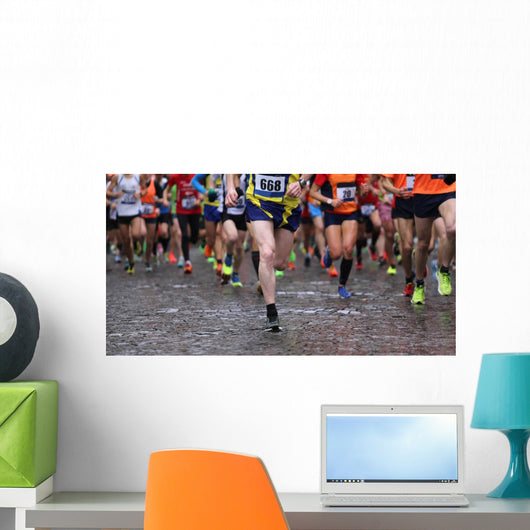 Runners during Marathon While Wall Decal