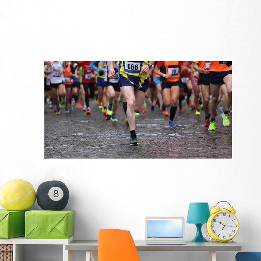 Runners during Marathon While Wall Decal