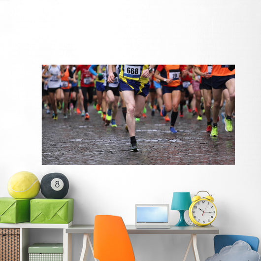 Runners during Marathon While Wall Decal