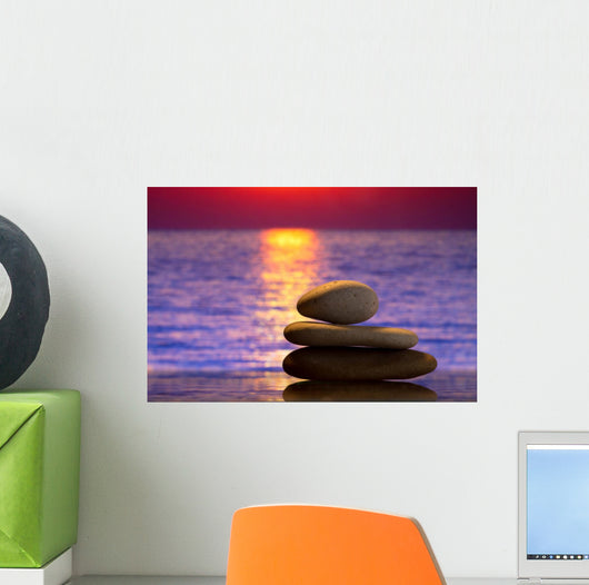 Spa Stones Sunset Wall Decal